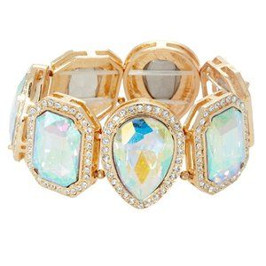 Crystal Teardrop Stretch Bracelet
